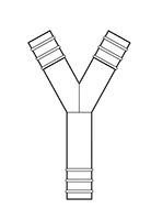 Thermobarb® Plastic Food and Drug Administration (FDA) Polypropylene (PP) "Y" Connector Fittings