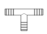 Thermobarb® Plastic Food and Drug Administration (FDA) Polypropylene (PP) Barbed Tee Fittings