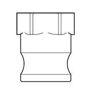 Type A - Adapter x Female National Pipe Tapered (FNPT) Cam Operated Plastic Couplings