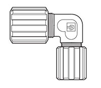 Pureloc® Perfluoroalkoxy Alkanes (PFA) Compression Reducing 90 Degree Elbows