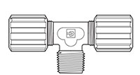 Pureloc® Perfluoroalkoxy Alkanes (PFA) Compression Male Branch Tee Fittings