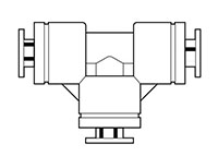 Newloc® Acetal Fraction Plastic Push-To-Connect Union Tee Fittings