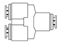Newloc® Acetal Plastic Push-To-Connect Union "Y" Fittings
