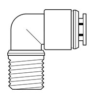 Newloc® Acetal Plastic Push-To-Connect Male 90 Degree Elbows
