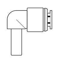 Newloc® Acetal Fraction Plastic Push-To-Connect Stem 90 Degree Elbows