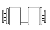 Newloc® Acetal Fraction Plastic Push-To-Connect Connector Reducing Unions