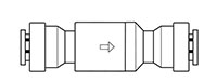 Newloc® Acetal Plastic Push-To-Connect Check Valves