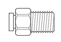 Newloc® Brass Push-To-Connect Male Adapter Fittings