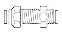 Newloc® Brass Push-To-Connect Bulkhead Unions