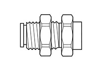 Newloc® Brass Push-To-Connect Female Bulkhead Unions