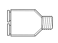 Newloc® Brass Push-To-Connect Male "Y" Adapter Fittings