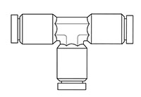 Newloc® Brass Push-To-Connect Union Tee Fittings
