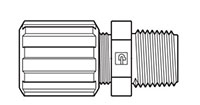 Pureloc® Perfluoroalkoxy Alkanes (PFA) Compression Male Adapter Fittings