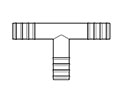 Thermobarb® Plastic Food and Drug Administration (FDA) Polypropylene (PP) Barbed Tee Fittings