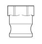 Type A - Adapter x Female National Pipe Tapered (FNPT) Cam Operated Plastic Couplings