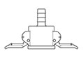 Type C - Coupler x Hose Barb Cam Operated Plastic Couplings