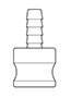 Type E - Adapter x Hose Barb Cam Operated Plastic Couplings