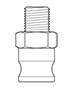 Type F - Adapter x Male National Pipe Tapered (MNPT) Cam Operated Plastic Couplings