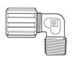 Pureloc® Perfluoroalkoxy Alkanes (PFA) Compression Male 90 Degree Elbows