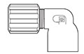 Pureloc® Perfluoroalkoxy Alkanes (PFA) Compression Female 90 Degree Elbows