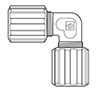 Pureloc® Perfluoroalkoxy Alkanes (PFA) Compression Union 90 Degree Elbows