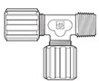 Pureloc® Perfluoroalkoxy Alkanes (PFA) Compression Male Run Tee Fittings