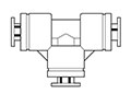 Newloc® Acetal Fraction Plastic Push-To-Connect Union Tee Fittings
