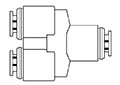 Newloc® Acetal Plastic Push-To-Connect Union "Y" Fittings