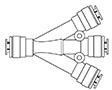 Newloc® Acetal Plastic Push-To-Connect 3-Way Connector Unions
