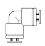 Newloc® Acetal Fraction Plastic Push-To-Connect Union 90 Degree Elbows