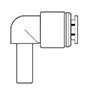 Newloc® Acetal Fraction Plastic Push-To-Connect Stem 90 Degree Elbows