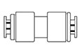 Newloc® Acetal Fraction Plastic Push-To-Connect Connector Reducing Unions
