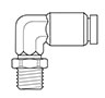 Newloc® Brass Push-To-Connect Swivel Male 90 Degree Elbows