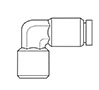 Newloc® Brass Push-To-Connect Female 90 Degree Elbows