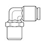 Newloc® Brass Push-To-Connect Swivel Female 90 Degree Elbows