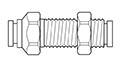 Newloc® Brass Push-To-Connect Bulkhead Unions