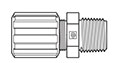 Pureloc® Perfluoroalkoxy Alkanes (PFA) Compression Male Adapter Fittings